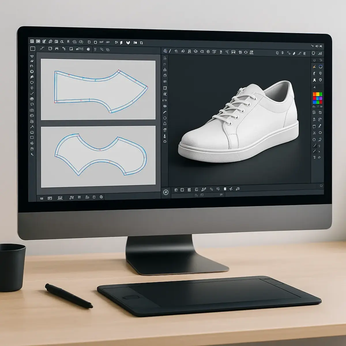 Crispin CAD/CAM workflow from uploading shoe last to exporting production-ready footwear designs