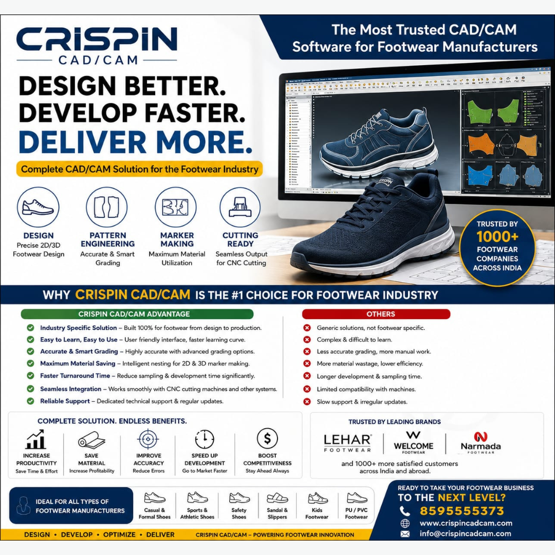 Complete Footwear CAD CAM System 2D & 3D Design Solution