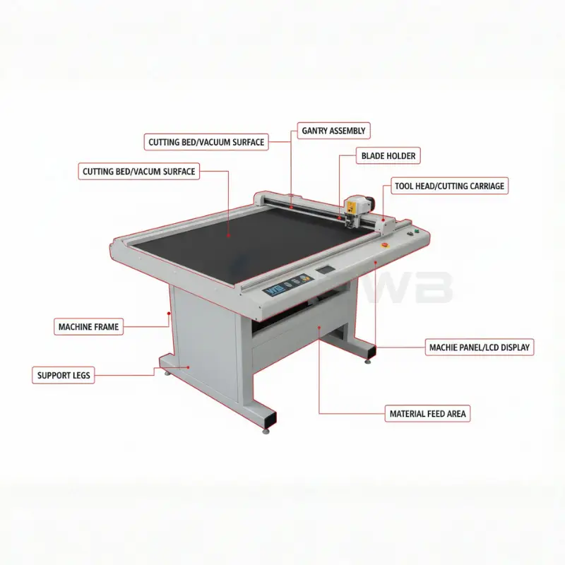 JWEI EDO-1653-A digital flatbed cutting plotter/machine.